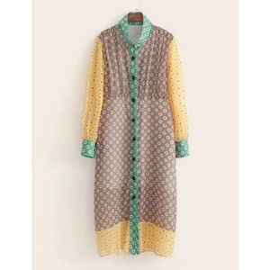 DONATING!!! Color block daisy print midi dress